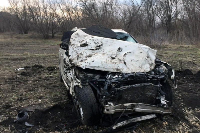 В Доброполье джип вылетел в кювет (фото)