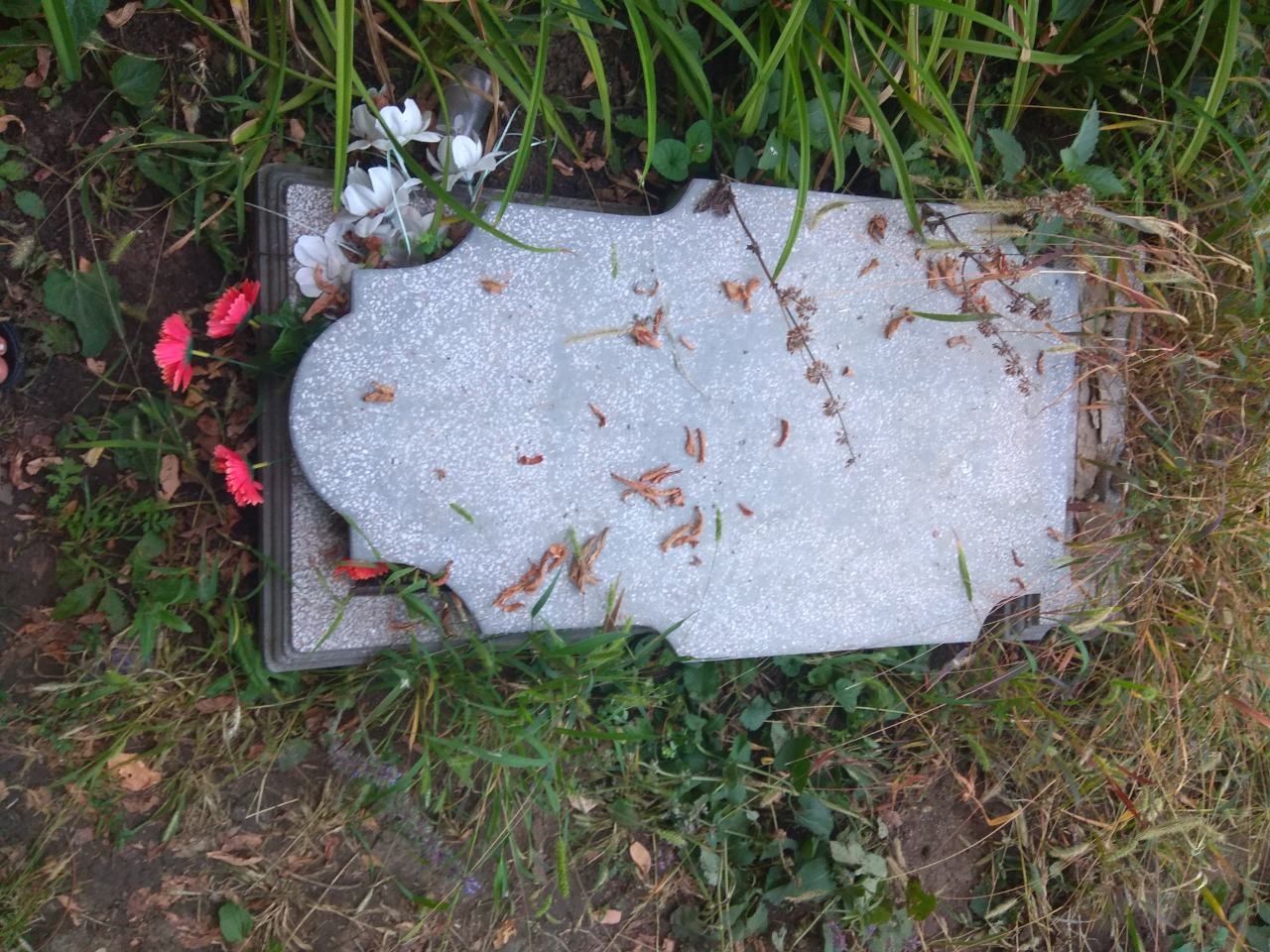 В "ДНР" вандалы надругались над могилами (фото)