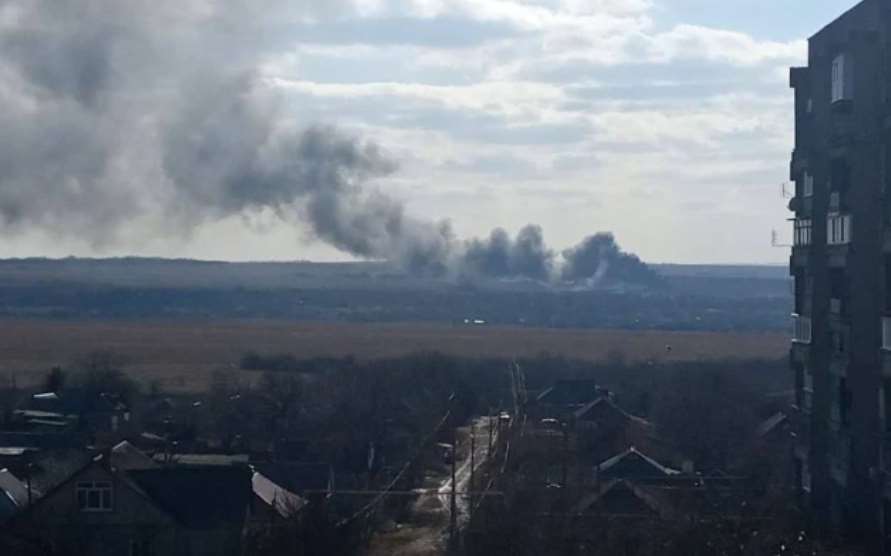 ВСУ сбили военный самолет в Енакиево
