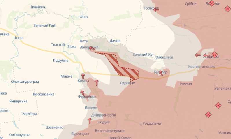 Російська армія просунулася неподалік кордону Донецької та Дніпропетровської областей – DeepState