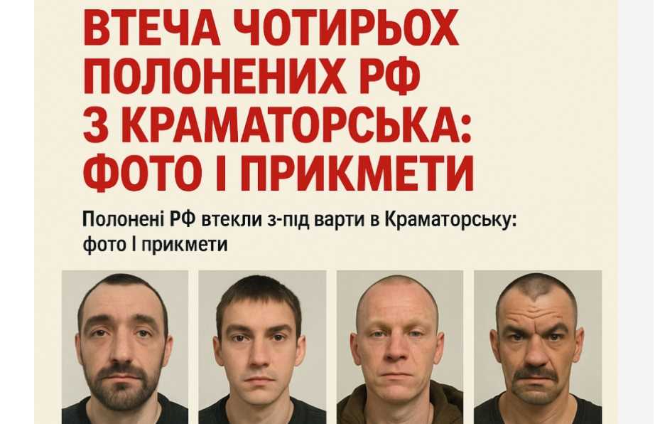Побег четырех пленных РФ из Краматорска: ликвидация разрешена