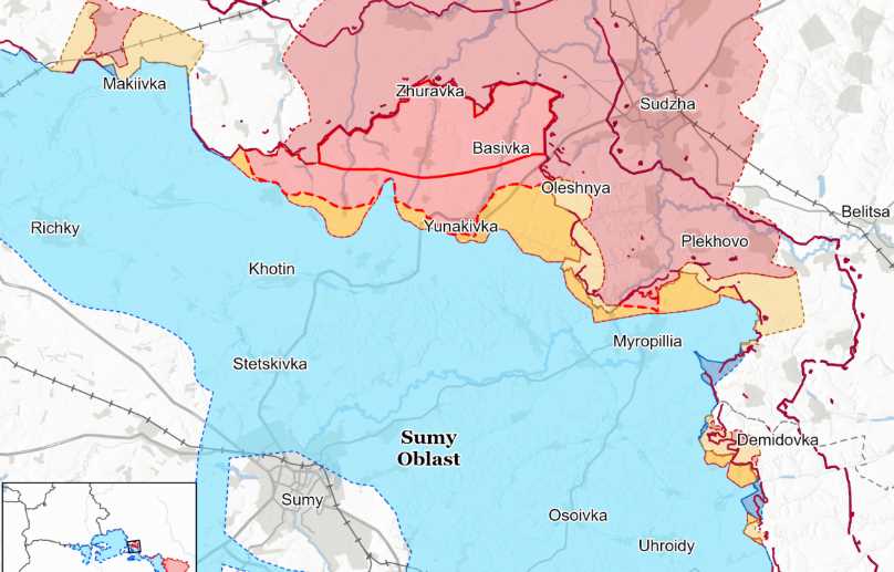 ВСУ продвинулись вблизи границы в Сумской области - ISW