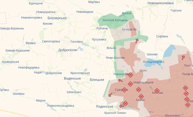 Українська армія поступово витісняє російські війська під Добропіллям
