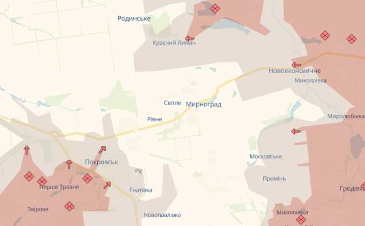 У ЗСУ розповіли, яка ситуація у Мирнограді та на його околицях