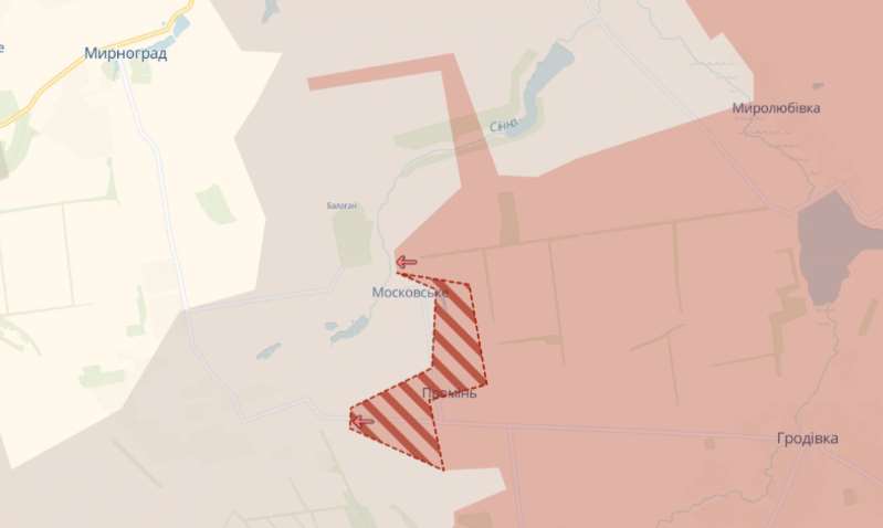 Российские войска продвинулись в Покровске и оккупировали села под Мирноградом и Гуляйполем – DeepState