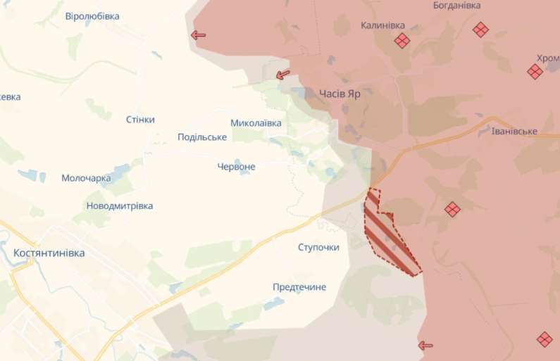 Російська армія просунулася під Часовим Яром та Гуляйполем – DeepState