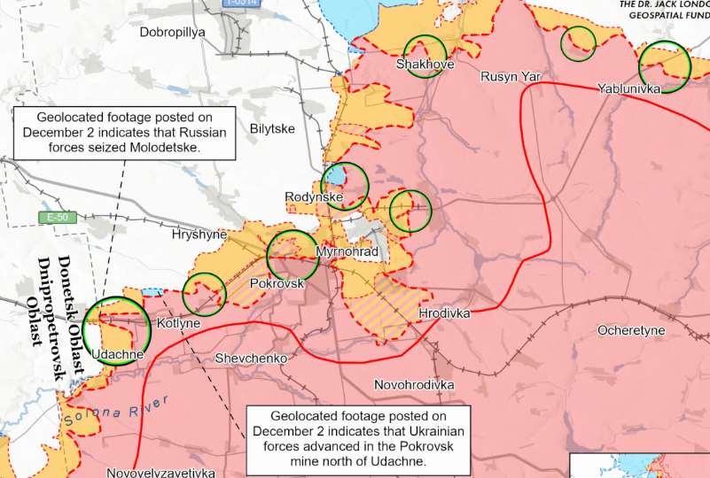 Украинская армия продвинулась под Покровском и Волчанском – ISW