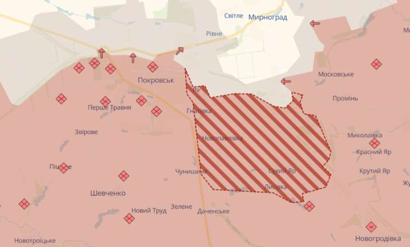 Российские войска оккупировали пять сел под Покровском – DeepState