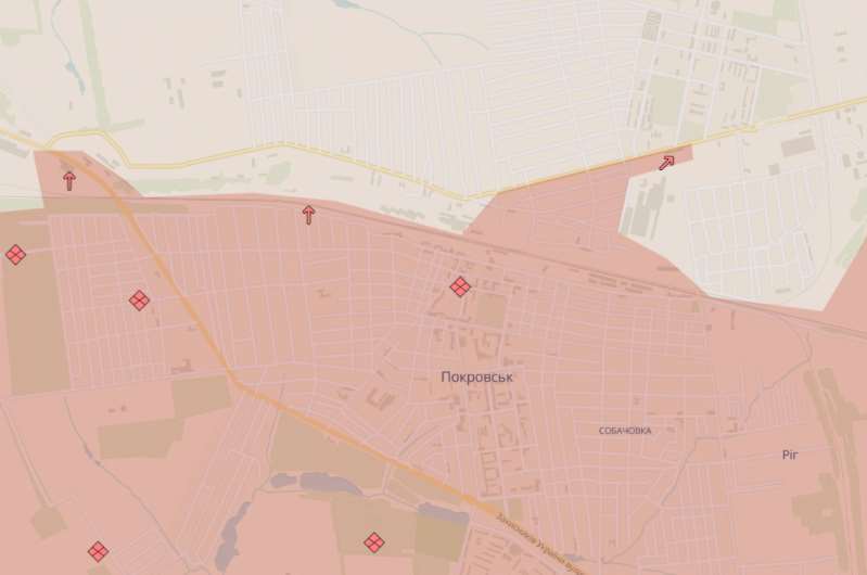 Украинские войска блокируют продвижение российской армии в центре Покровска – ВСУ