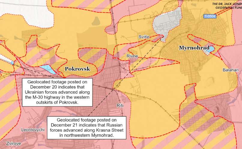 ВСУ продвинулись вдоль трассы на окраине Покровска – ISW
