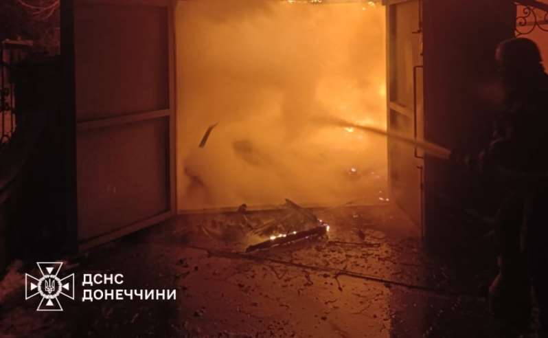 В поселке Краматорского района вспыхнул пожар