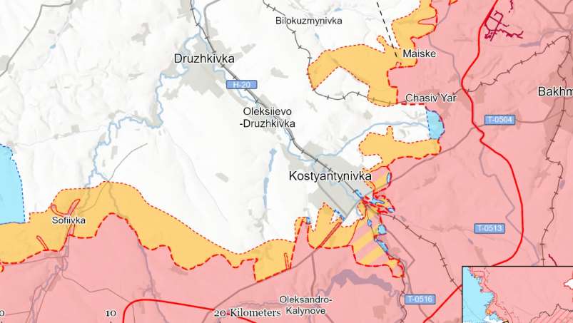 Украинская армия продвинулась под Константиновкой – ISW