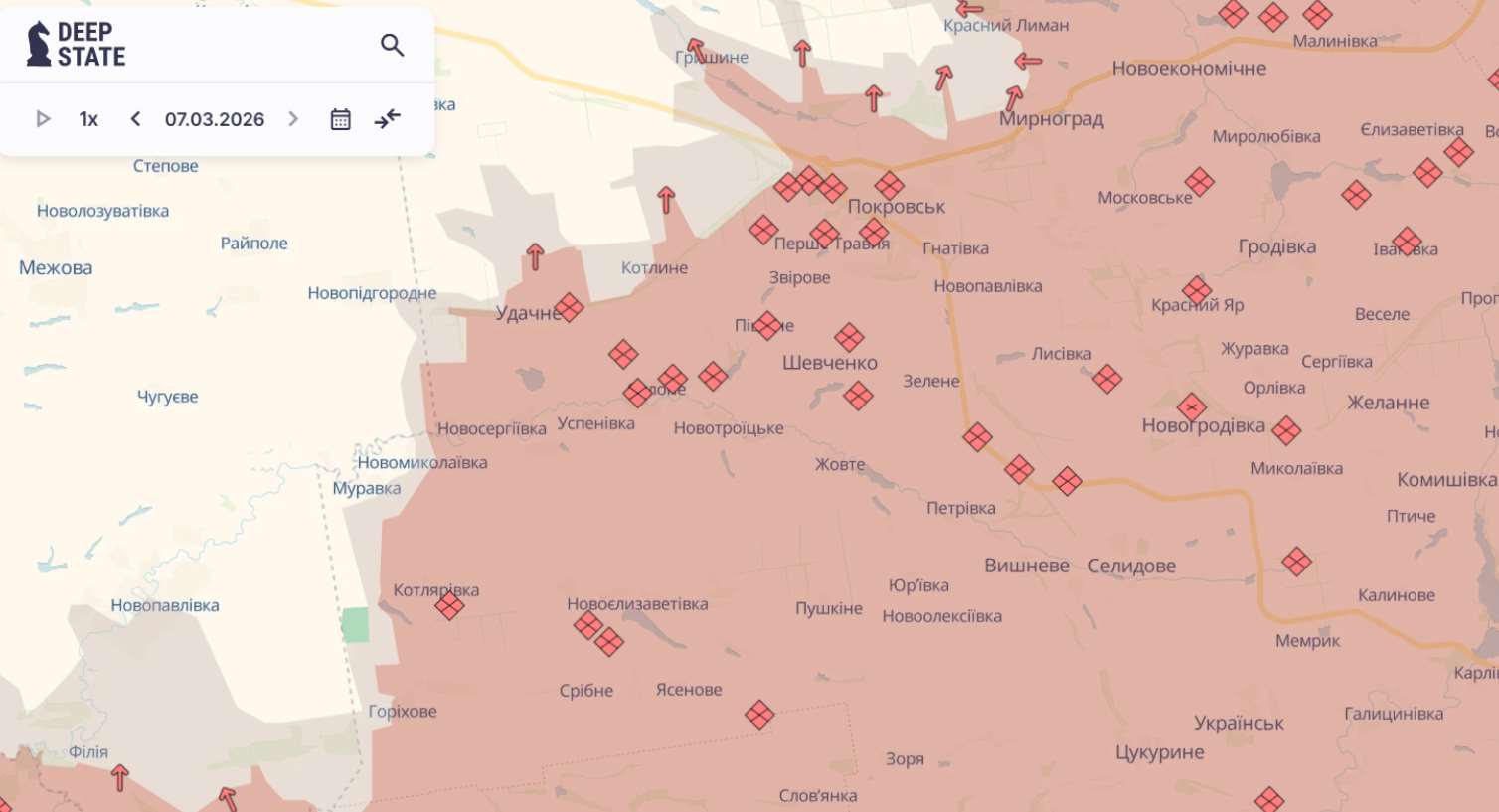 Российские войска продвинулись вблизи Удачного в Донецкой области