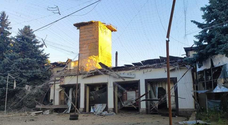В Дружковке КАБы повредили пожарно-спасательную часть