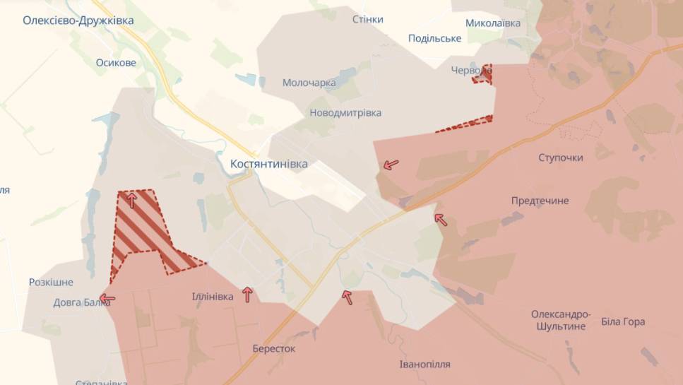 Россияне продвинулись на Константиновском направлении — DeepState